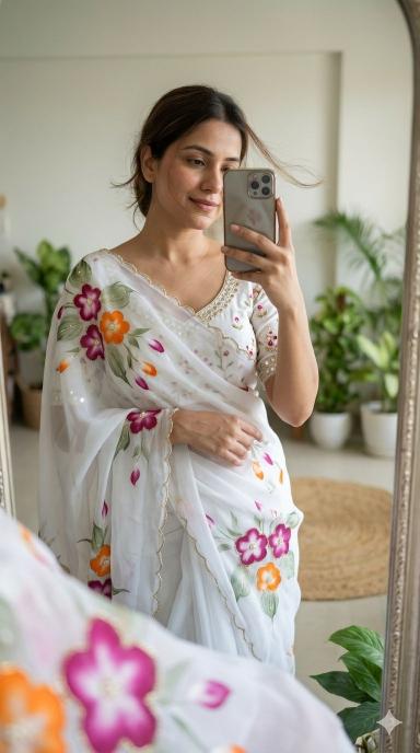 Svara flower saree wholesale clothing websites india
